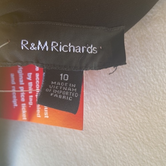 R&M Richards NWT ALine Dress Teal & black stripes size 10 - Picture 5 of 8